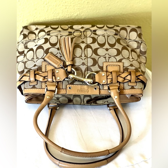 COACH💥VINTAGE~SOLD OUT💥Hamptons Signature Carryall Tote Bag - Picture 9 of 12